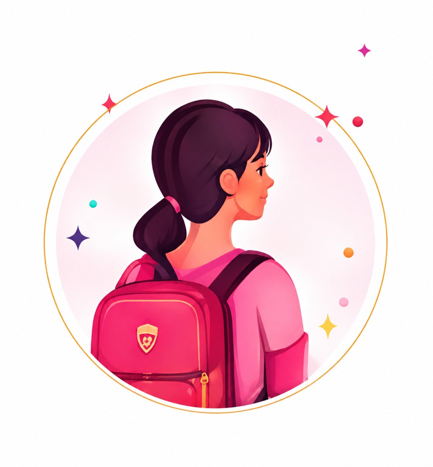 Fresher with a backpack